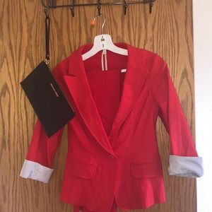 Red blazer & slacks Set - Small